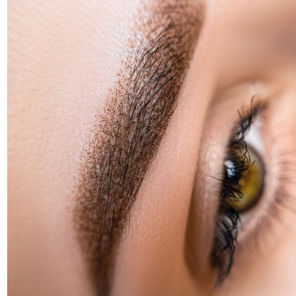 Brow permanent makeup result