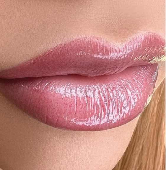 Lip permanent makeup result